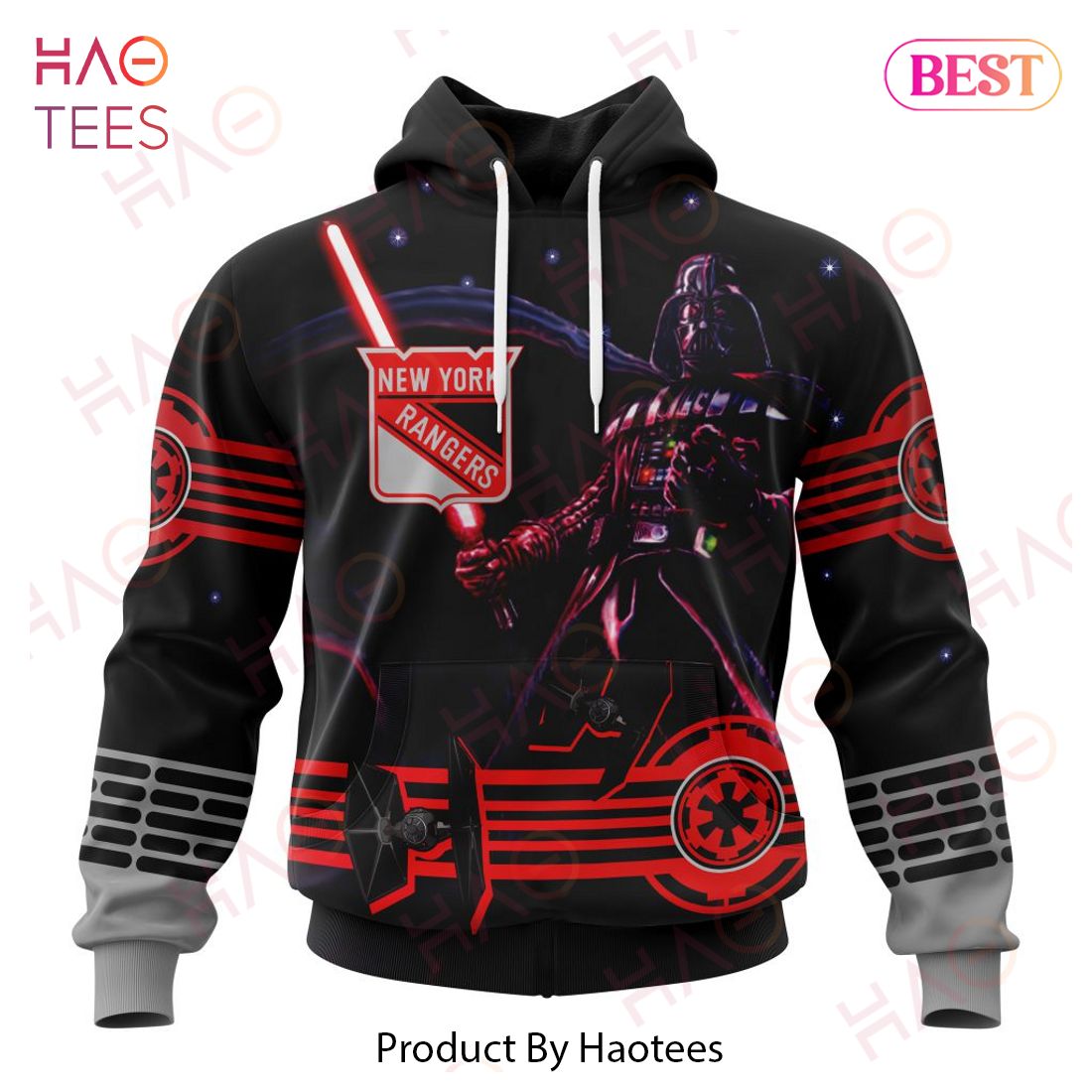NHL New York Rangers Specialized Starwar Darth Vader Version Jersey Hoodie NHL New York Rangers Specialized Starwar Darth Vader Version Jersey Hoodie