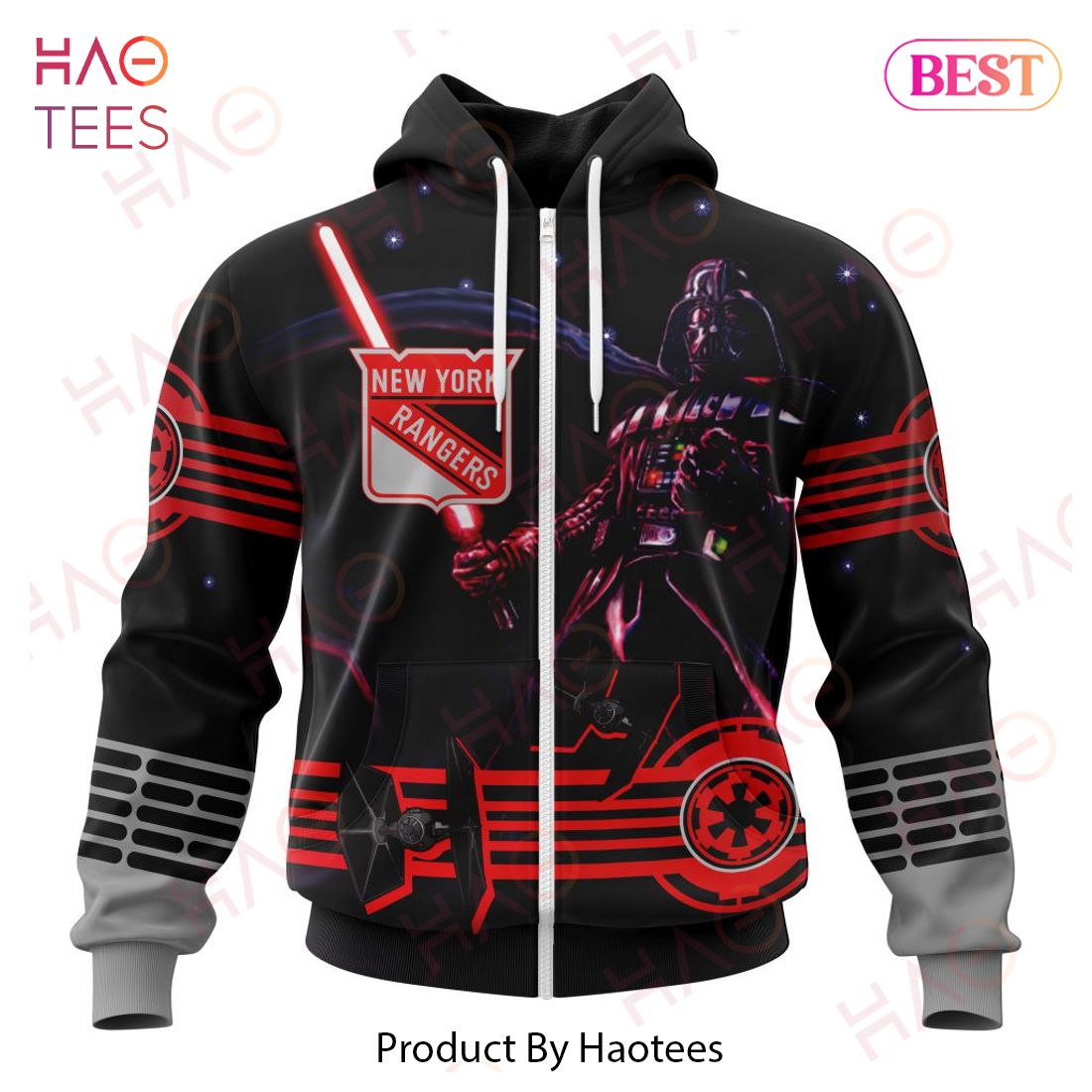 NHL New York Rangers Specialized Starwar Darth Vader Version Jersey Hoodie NHL New York Rangers Specialized Starwar Darth Vader Version Jersey Hoodie