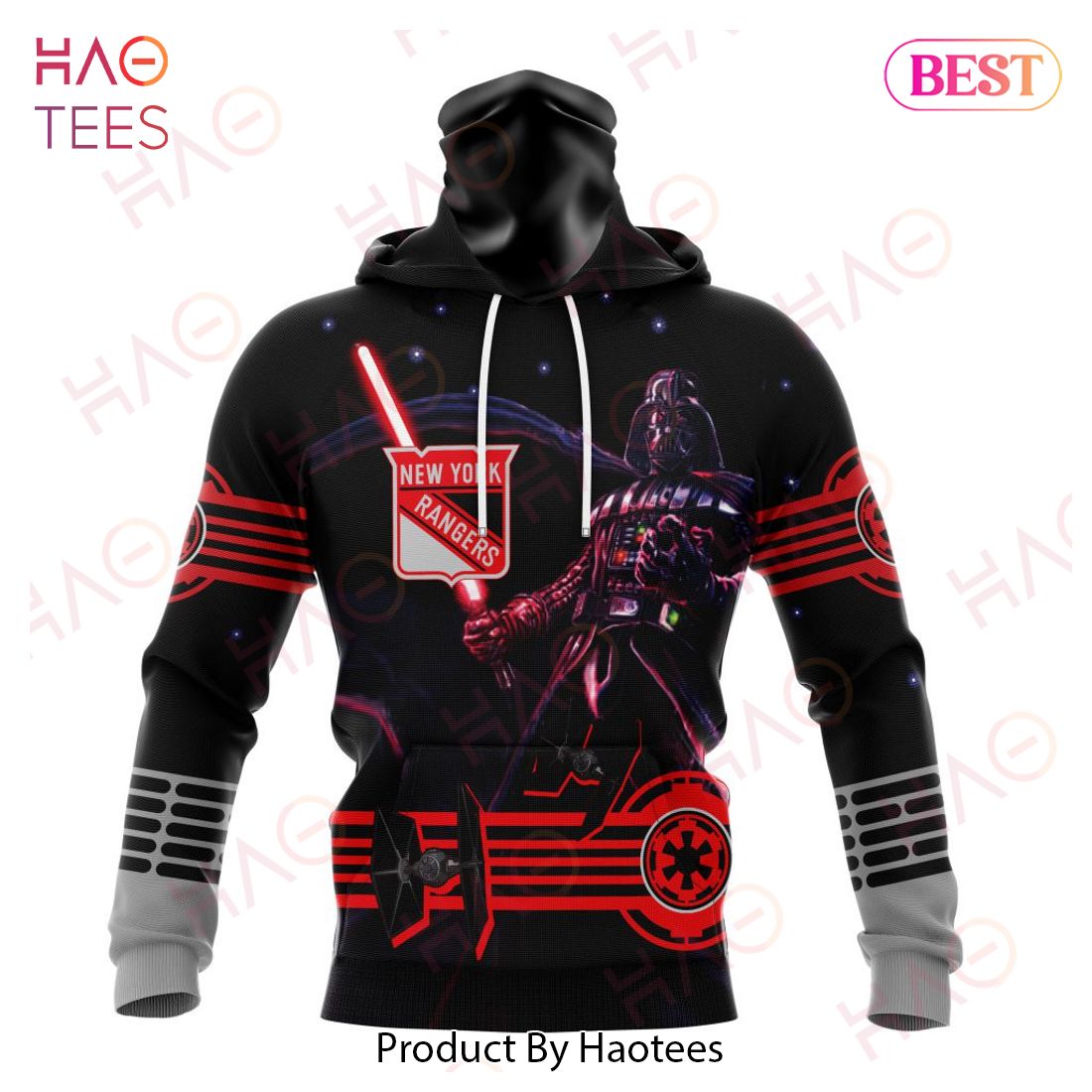 NHL New York Rangers Specialized Starwar Darth Vader Version Jersey Hoodie NHL New York Rangers Specialized Starwar Darth Vader Version Jersey Hoodie