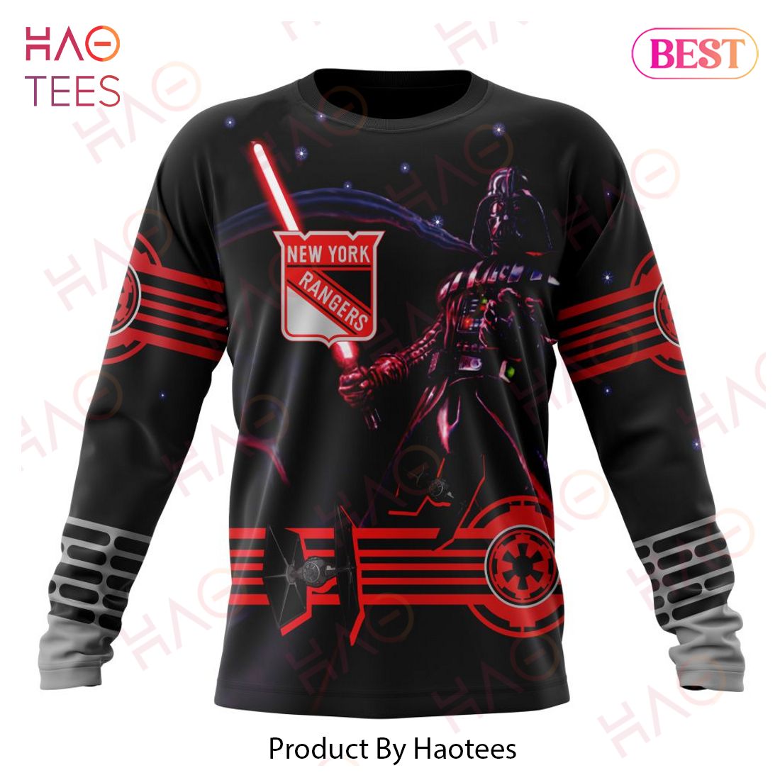 NHL New York Rangers Specialized Starwar Darth Vader Version Jersey Hoodie NHL New York Rangers Specialized Starwar Darth Vader Version Jersey Hoodie