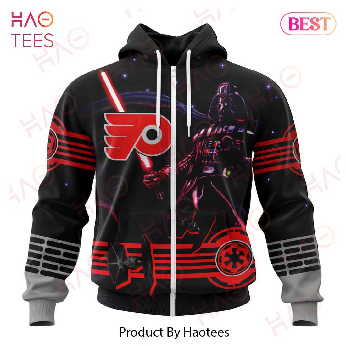 NHL Philadelphia Flyers Specialized Starwar Darth Vader Version Jersey Hoodie NHL Philadelphia Flyers Specialized Starwar Darth Vader Version Jersey Hoodie