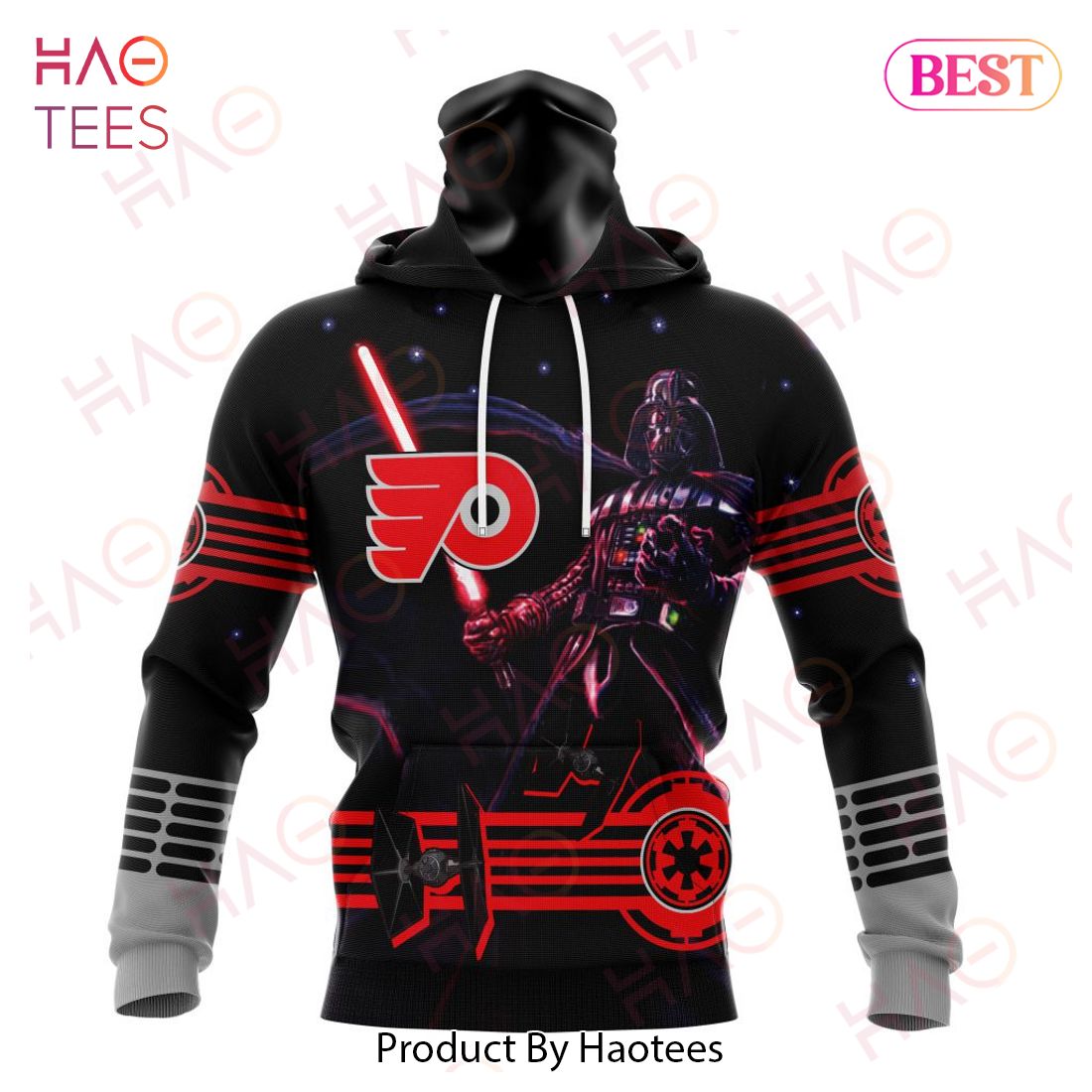 NHL Philadelphia Flyers Specialized Starwar Darth Vader Version Jersey Hoodie NHL Philadelphia Flyers Specialized Starwar Darth Vader Version Jersey Hoodie