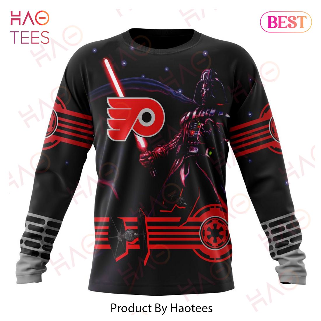 NHL Philadelphia Flyers Specialized Starwar Darth Vader Version Jersey Hoodie NHL Philadelphia Flyers Specialized Starwar Darth Vader Version Jersey Hoodie