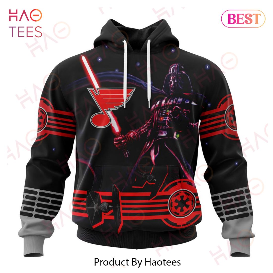 NHL St. Louis Blues Specialized Starwar Darth Vader Version Jersey Hoodie NHL St. Louis Blues Specialized Starwar Darth Vader Version Jersey Hoodie