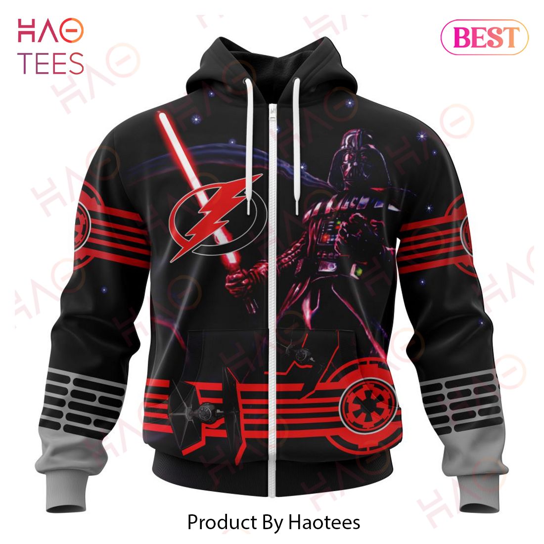 NHL Tampa Bay Lightning Specialized Starwar Darth Vader Version Jersey Hoodie NHL Tampa Bay Lightning Specialized Starwar Darth Vader Version Jersey Hoodie