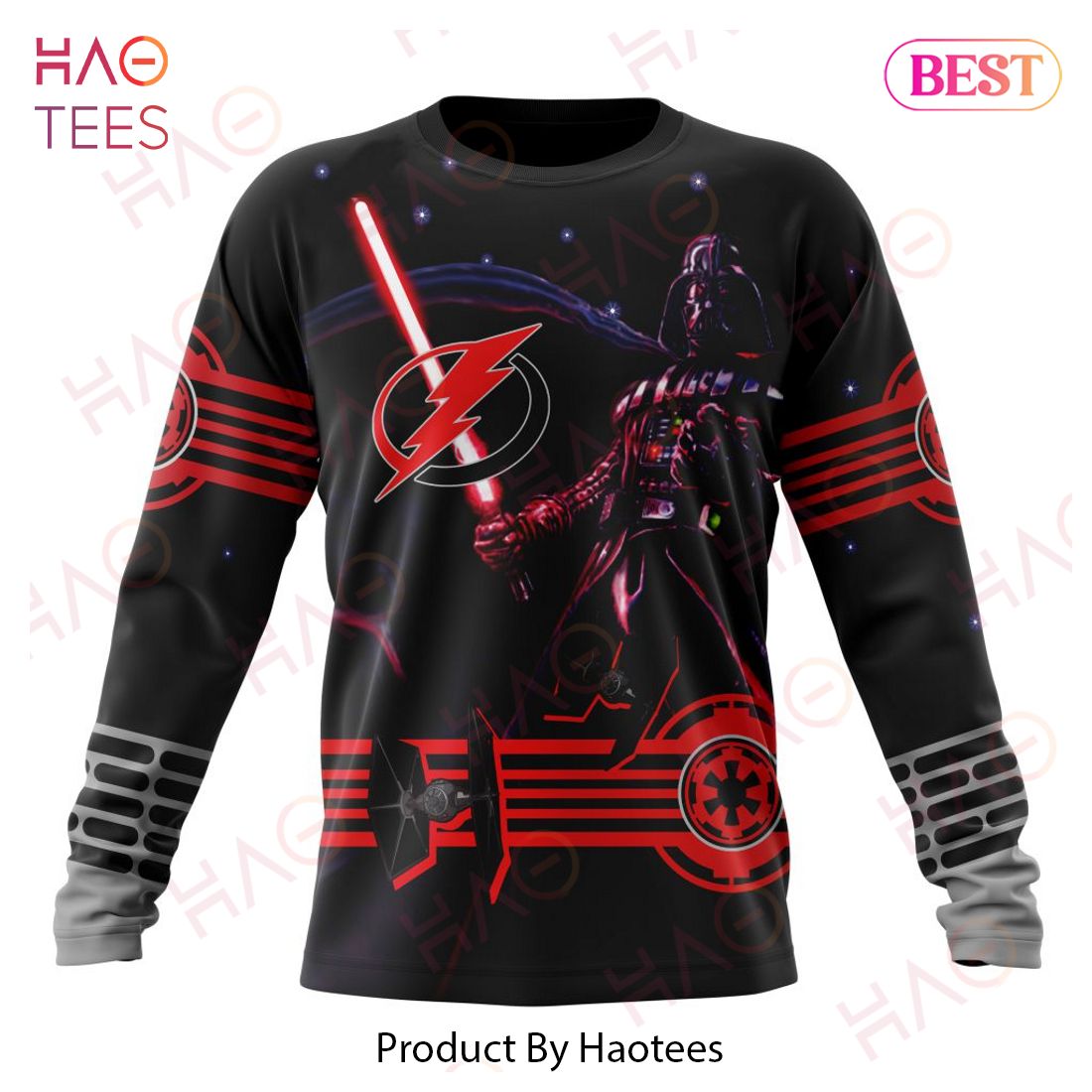 NHL Tampa Bay Lightning Specialized Starwar Darth Vader Version Jersey Hoodie NHL Tampa Bay Lightning Specialized Starwar Darth Vader Version Jersey Hoodie