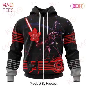 NHL Toronto Maple Leafs Specialized Starwar Darth Vader Version Jersey Hoodie