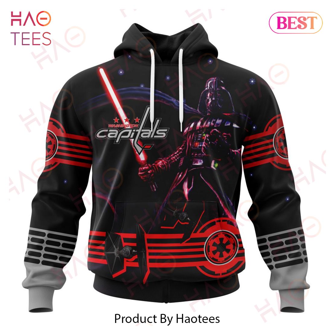NHL Washington Capitals Specialized Starwar Darth Vader Version Jersey Hoodie NHL Washington Capitals Specialized Starwar Darth Vader Version Jersey Hoodie