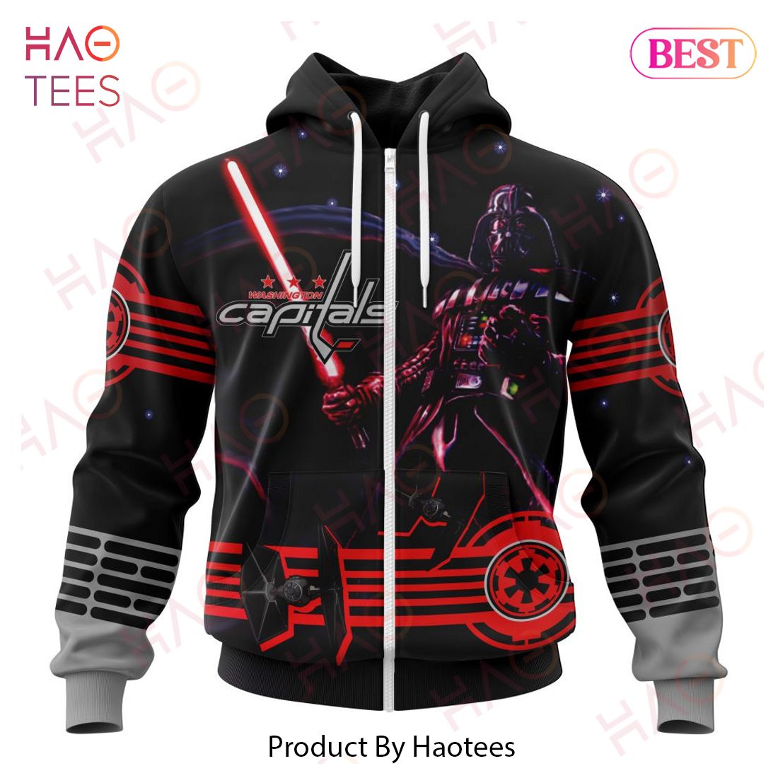 NHL Washington Capitals Specialized Starwar Darth Vader Version Jersey Hoodie NHL Washington Capitals Specialized Starwar Darth Vader Version Jersey Hoodie