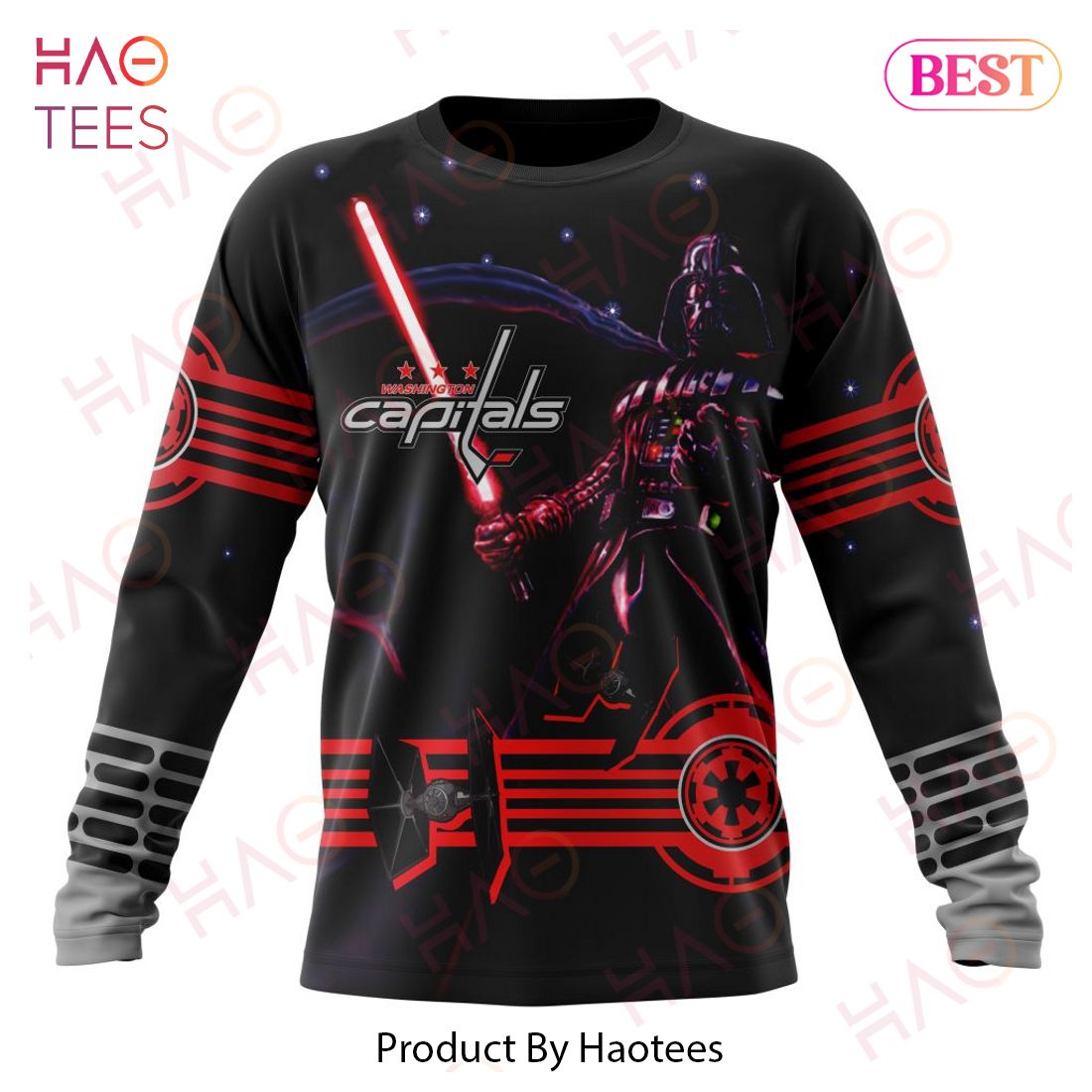 NHL Washington Capitals Specialized Starwar Darth Vader Version Jersey Hoodie NHL Washington Capitals Specialized Starwar Darth Vader Version Jersey Hoodie