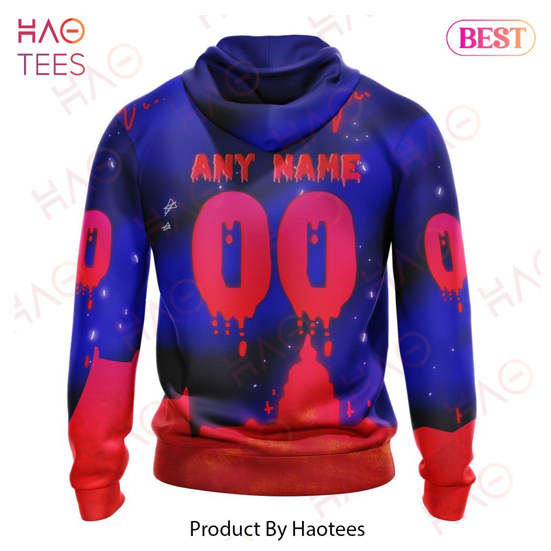 Washington Capitals Specialized Jersey For Halloween Night Hoodie Washington Capitals Specialized Jersey For Halloween Night Hoodie