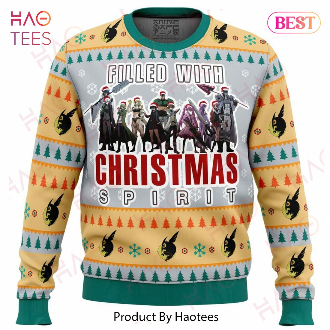 Akame ga Kill Night Raid Ugly Christmas Sweater Akame ga Kill Night Raid Ugly Christmas Sweater