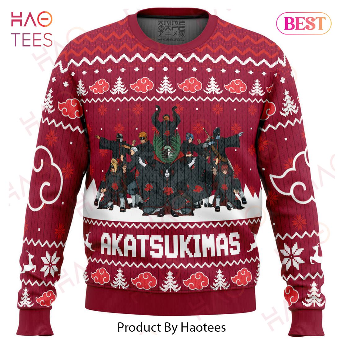 Akatsukimas Akatsuki Christmas Sweater Akatsukimas Akatsuki Christmas Sweater