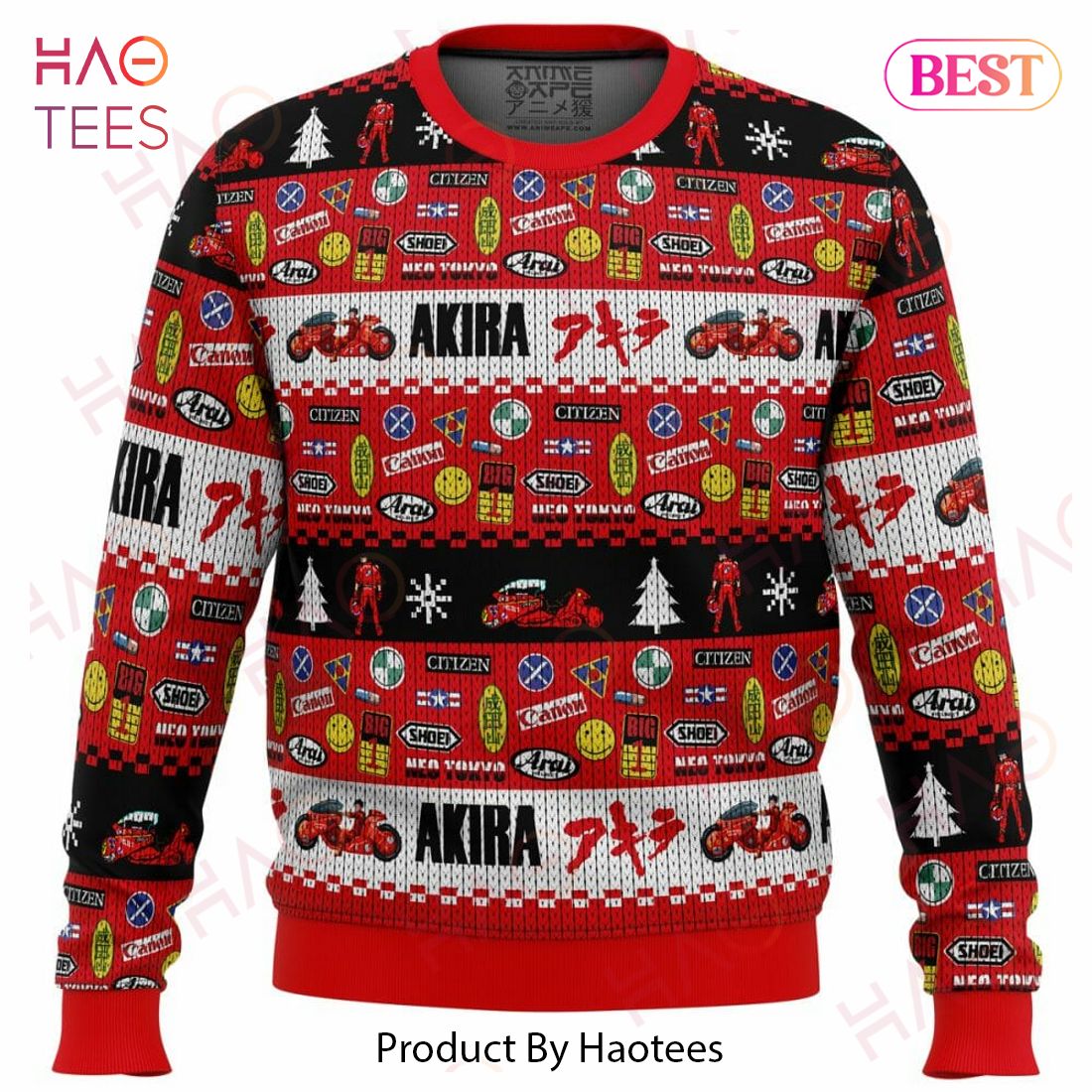 Akira Bike Decals Ugly Christmas Sweater Akira Bike Decals Ugly Christmas Sweater