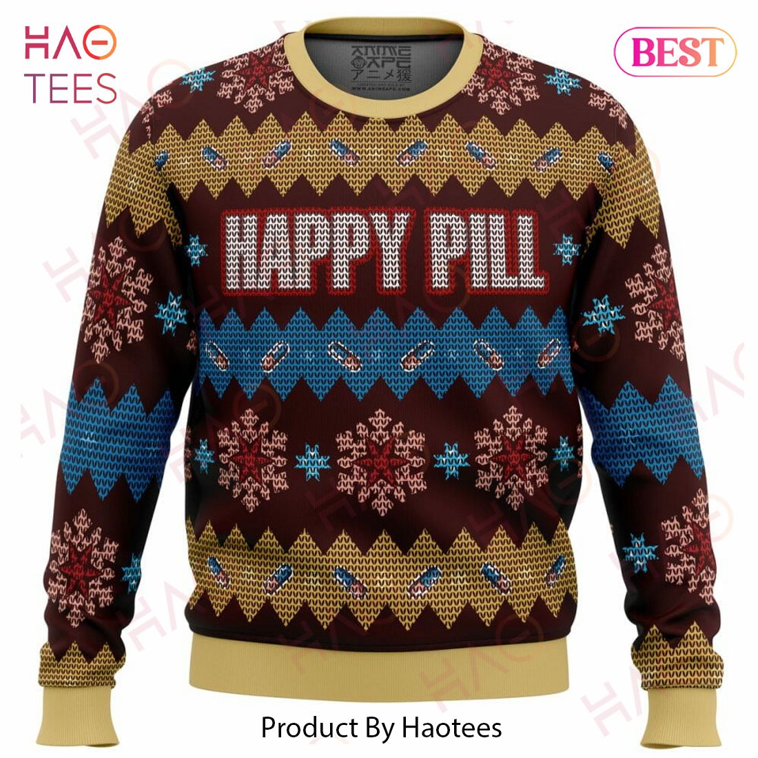 Akira Happy Pill Ugly Christmas Sweater Akira Happy Pill Ugly Christmas Sweater