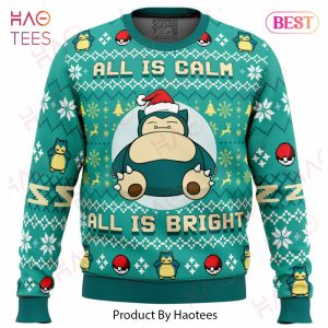 All is Calm All Bright Snorlax Pokemon Ugly Christmas Sweater