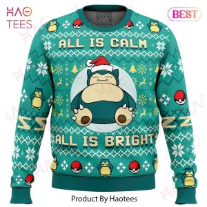 All is Calm All Bright Snorlax Pokemon Ugly Christmas Sweater