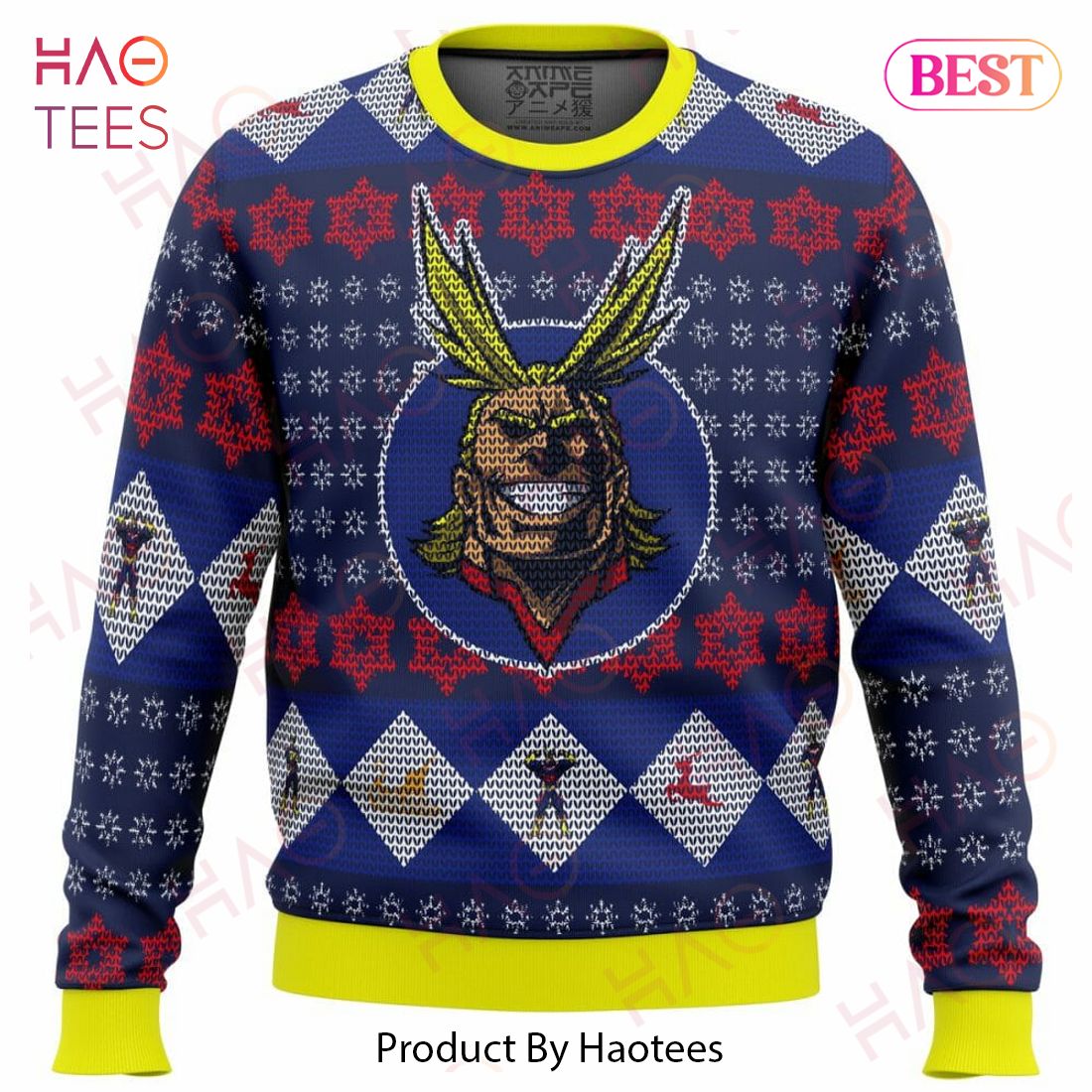 All Might My Hero Academia Ugly Christmas Sweater All Might My Hero Academia Ugly Christmas Sweater