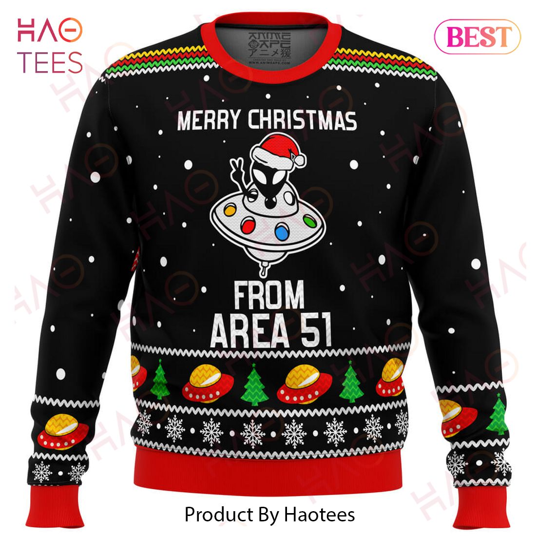 Area 51 Aliens Ugly Christmas Sweater Area 51 Aliens Ugly Christmas Sweater
