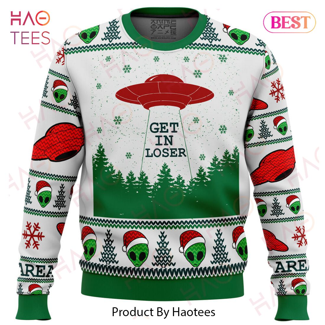 Area 51 Get in Loser Ugly Christmas Sweater Area 51 Get in Loser Ugly Christmas Sweater