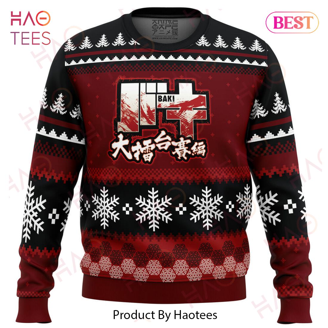 Axe Kick Baki Ugly Christmas Sweater Axe Kick Baki Ugly Christmas Sweater