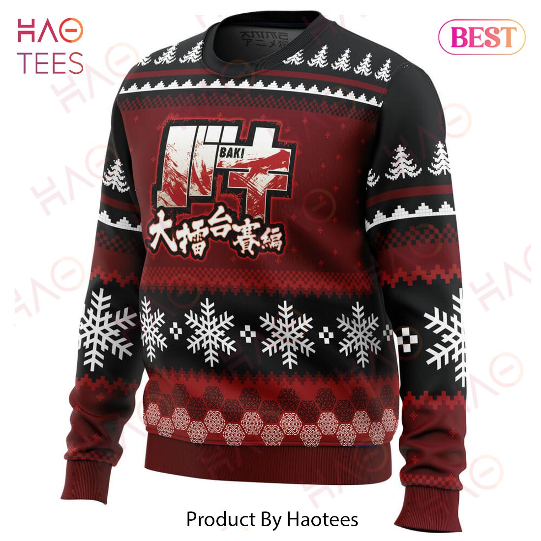 Axe Kick Baki Ugly Christmas Sweater Axe Kick Baki Ugly Christmas Sweater