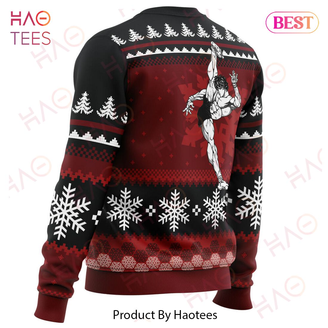 Axe Kick Baki Ugly Christmas Sweater Axe Kick Baki Ugly Christmas Sweater