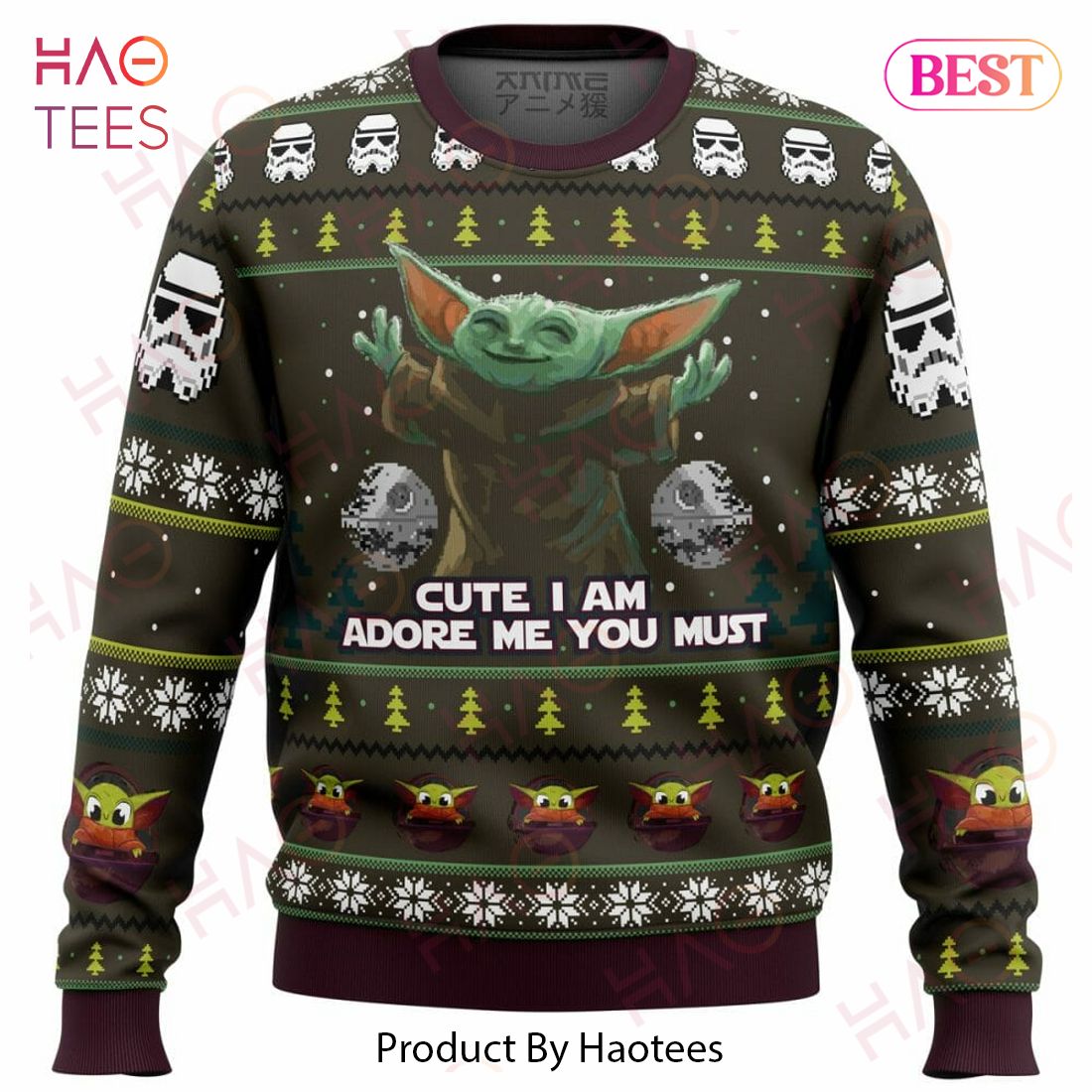 Baby Yoda Cute Mandalorion Star Wars Ugly Christmas Sweater Baby Yoda Cute Mandalorion Star Wars Ugly Christmas Sweater