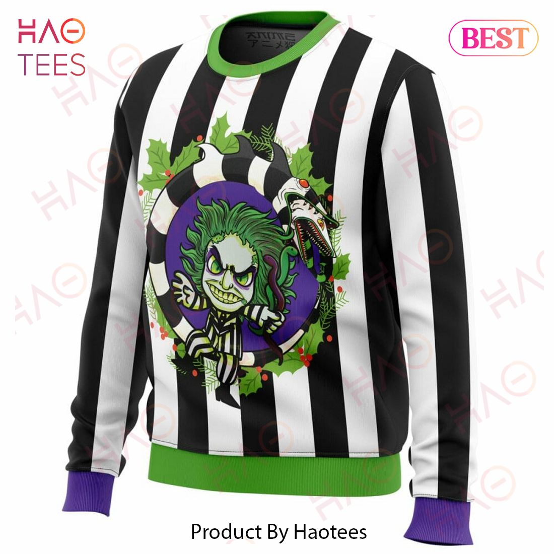 Beetle Juice Ugly Christmas Sweater Beetle Juice Ugly Christmas Sweater