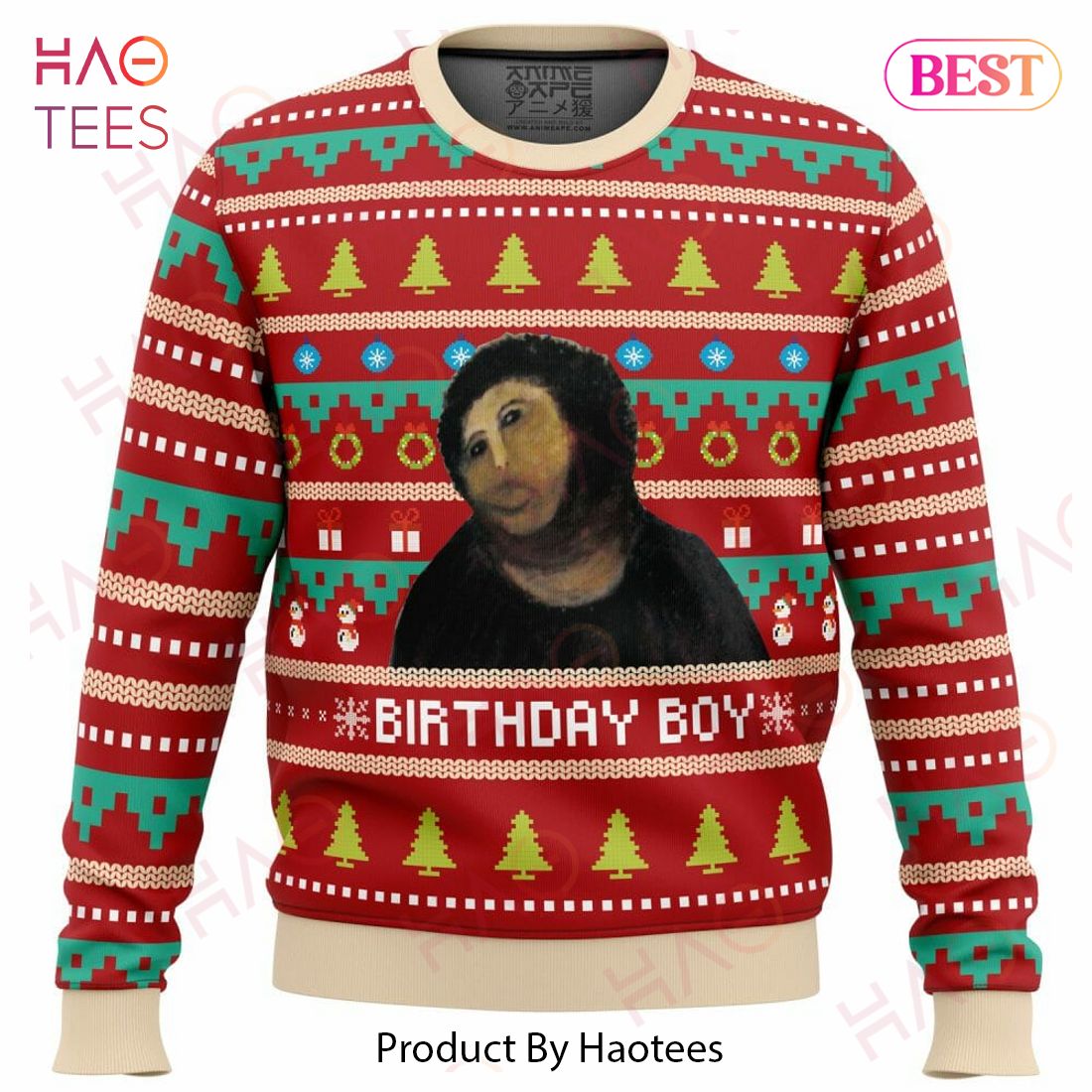 Birthday Boy Potato Jesus Ugly Christmas Sweater Birthday Boy Potato Jesus Ugly Christmas Sweater