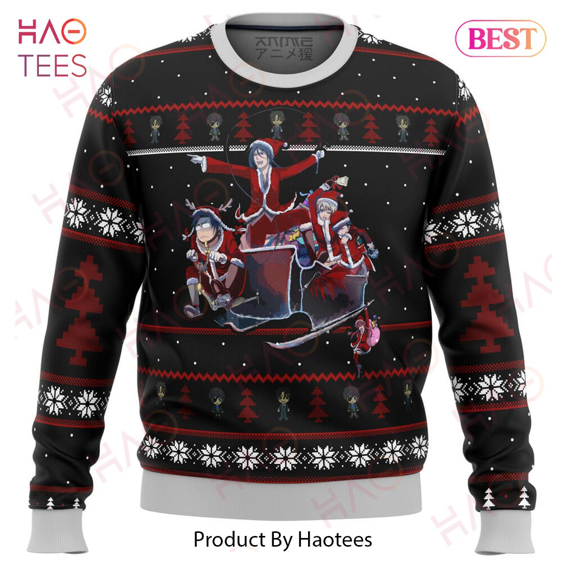 Black Butler Holiday Ugly Christmas Sweater Black Butler Holiday Ugly Christmas Sweater
