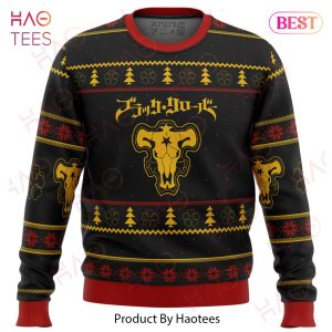 Black Clover Bulls Ugly Christmas Sweater