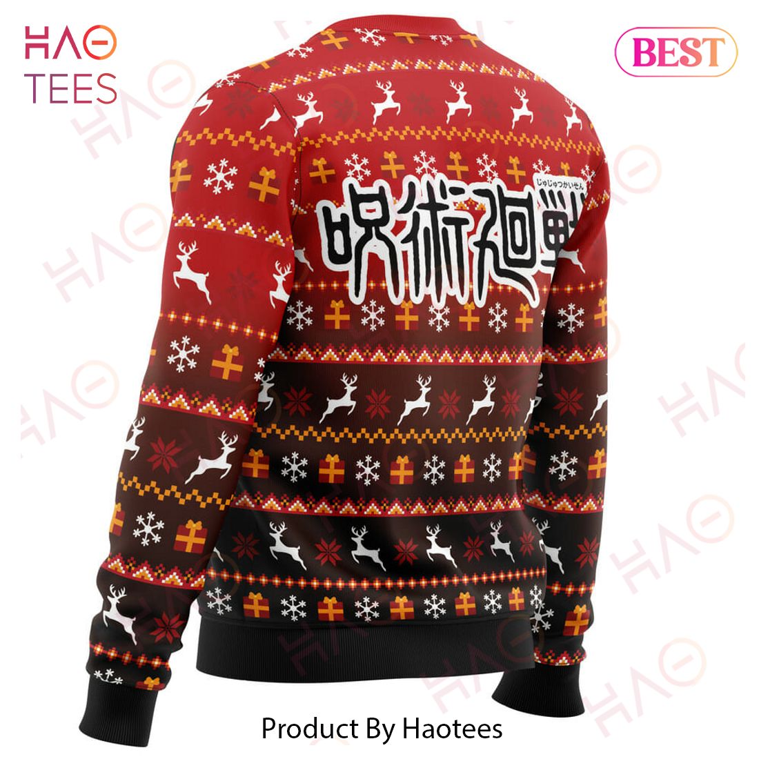 Bottons Symbol Jujutsu Kaisen Ugly Christmas Sweater Bottons Symbol Jujutsu Kaisen Ugly Christmas Sweater