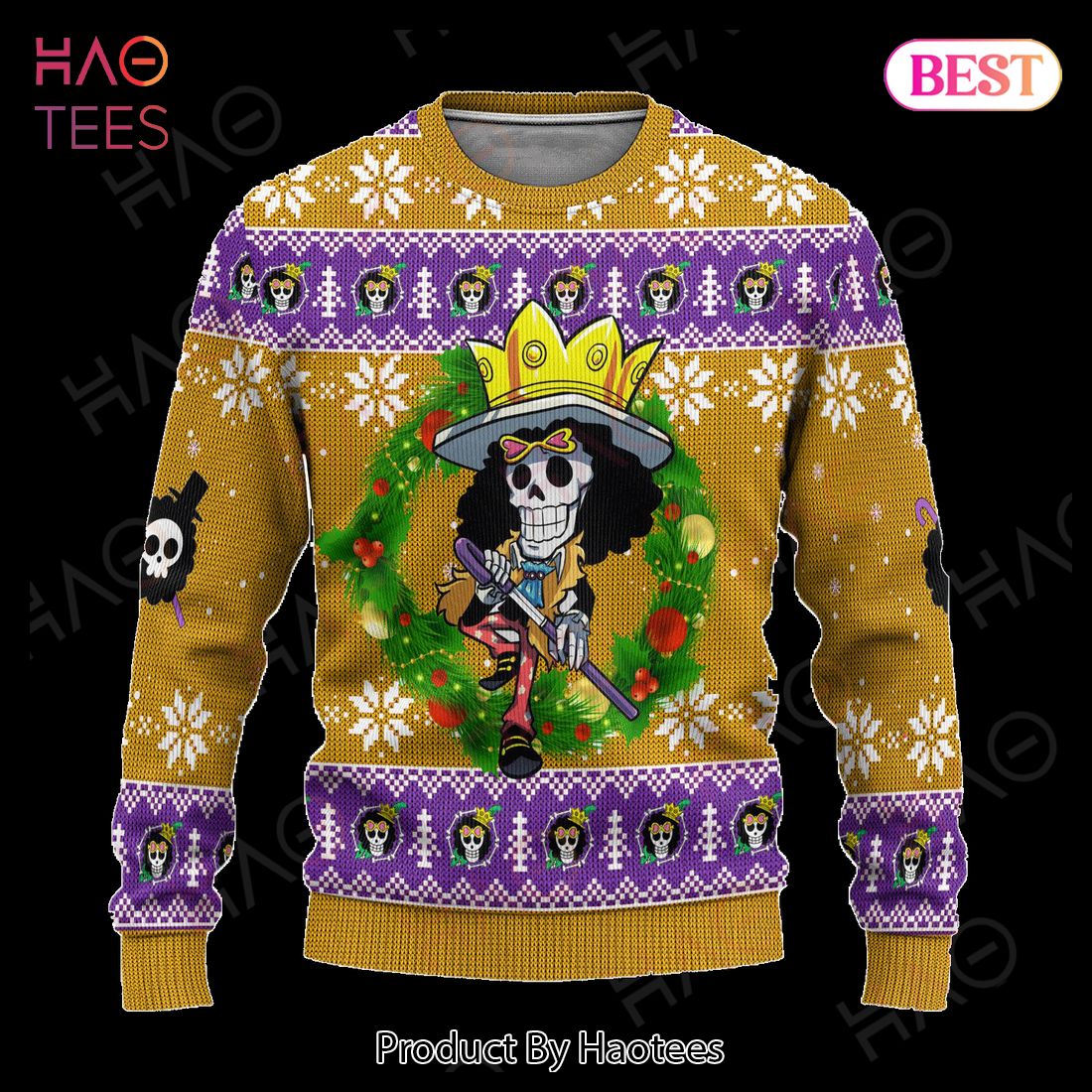 Brook One Piece Anime Ugly Christmas Sweater Xmas Gift Brook One Piece Anime Ugly Christmas Sweater Xmas Gift