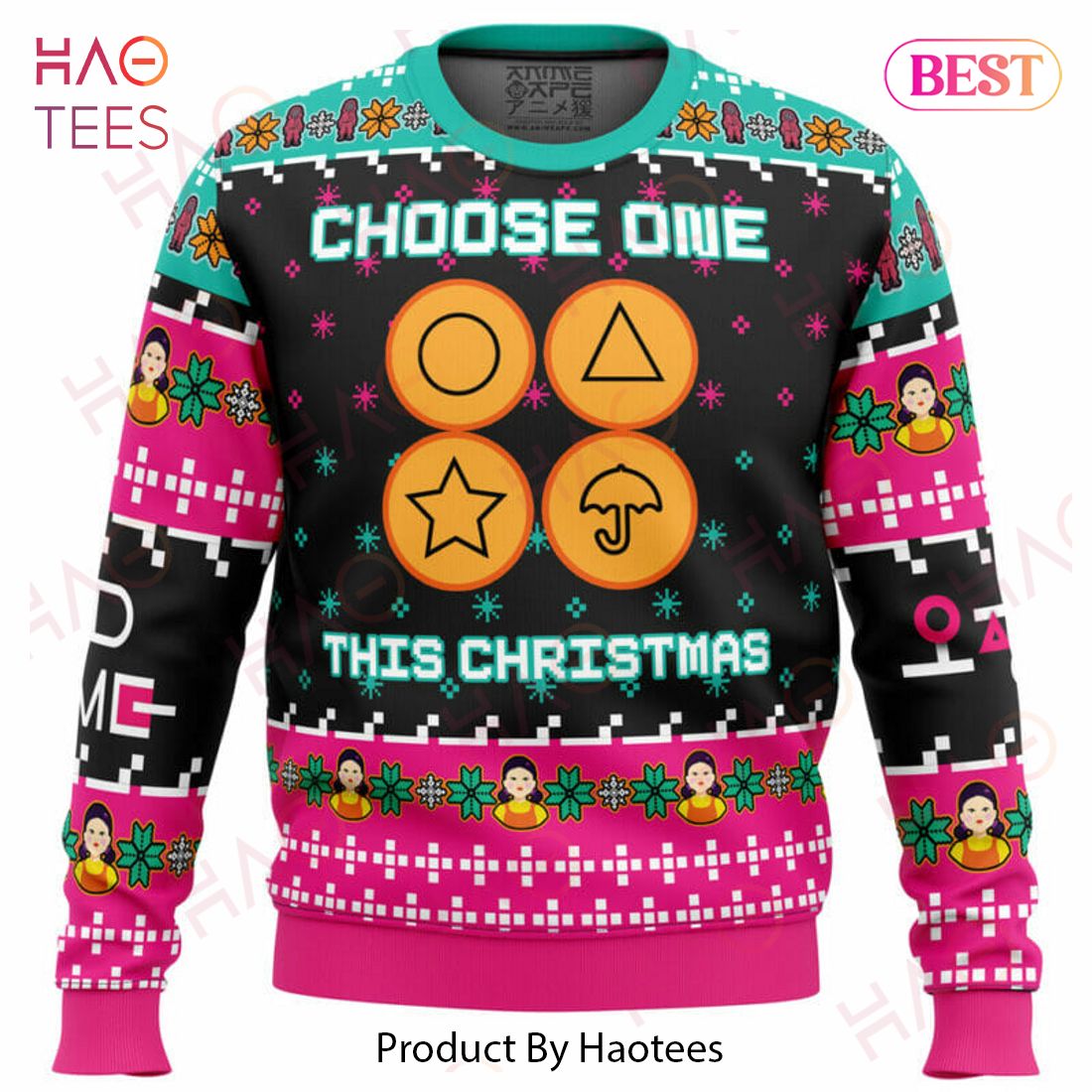 Choose One This Christmas Squid Game Christmas Sweater Choose One This Christmas Squid Game Christmas Sweater