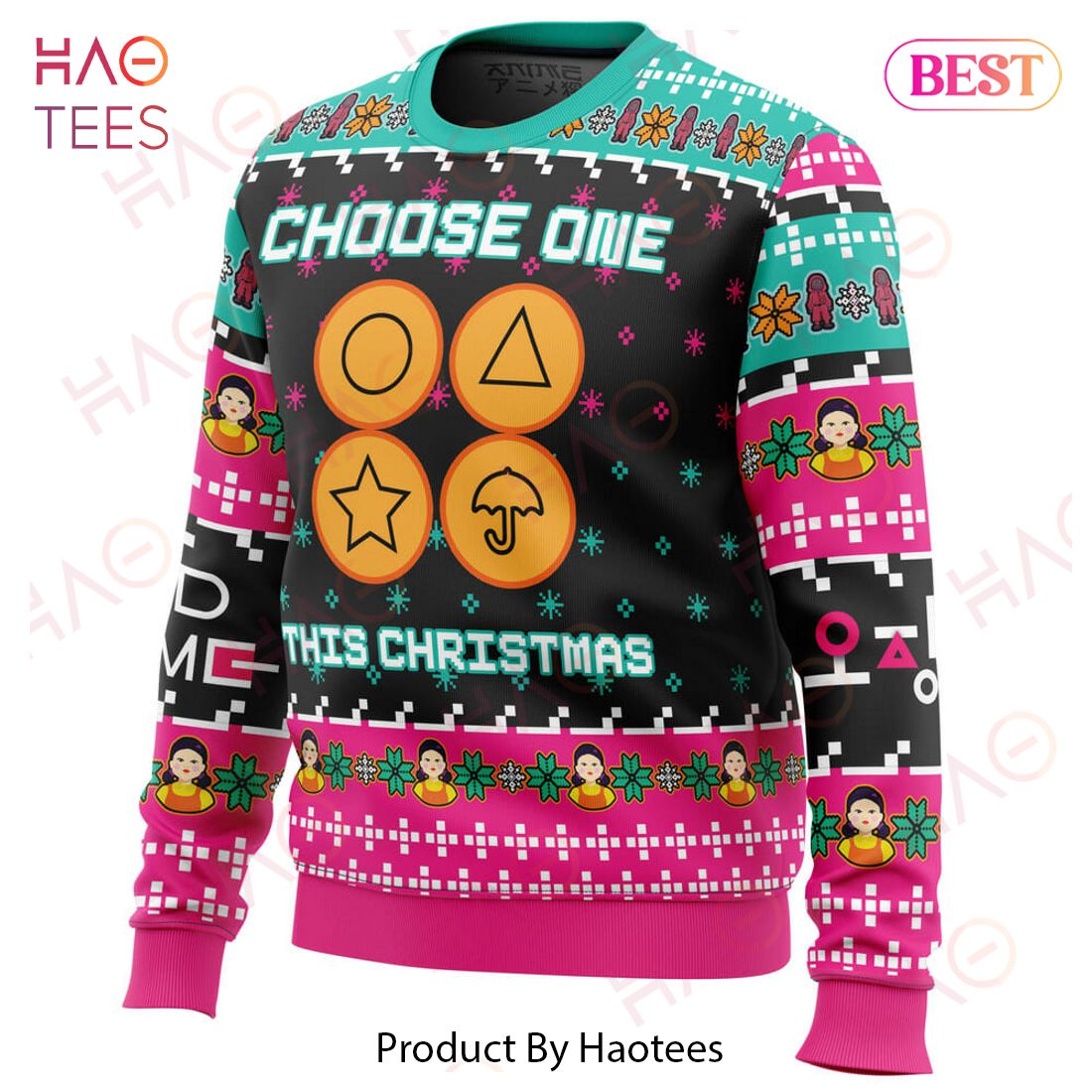 Choose One This Christmas Squid Game Christmas Sweater Choose One This Christmas Squid Game Christmas Sweater