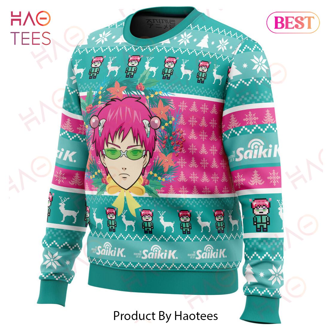 Christmas at School Saiki Kusuo no Psi-nan Ugly Christmas Sweater Christmas at School Saiki Kusuo no Psi-nan Ugly Christmas Sweater