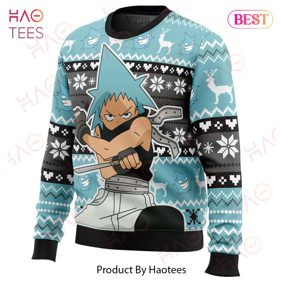 Christmas Black Star Soul Eater Ugly Christmas Sweater Christmas Black Star Soul Eater Ugly Christmas Sweater