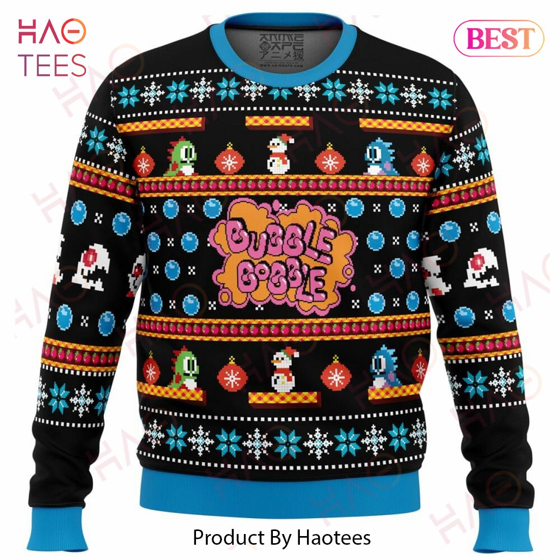 Christmas Bubble Bobble Ugly Christmas Sweater Christmas Bubble Bobble Ugly Christmas Sweater