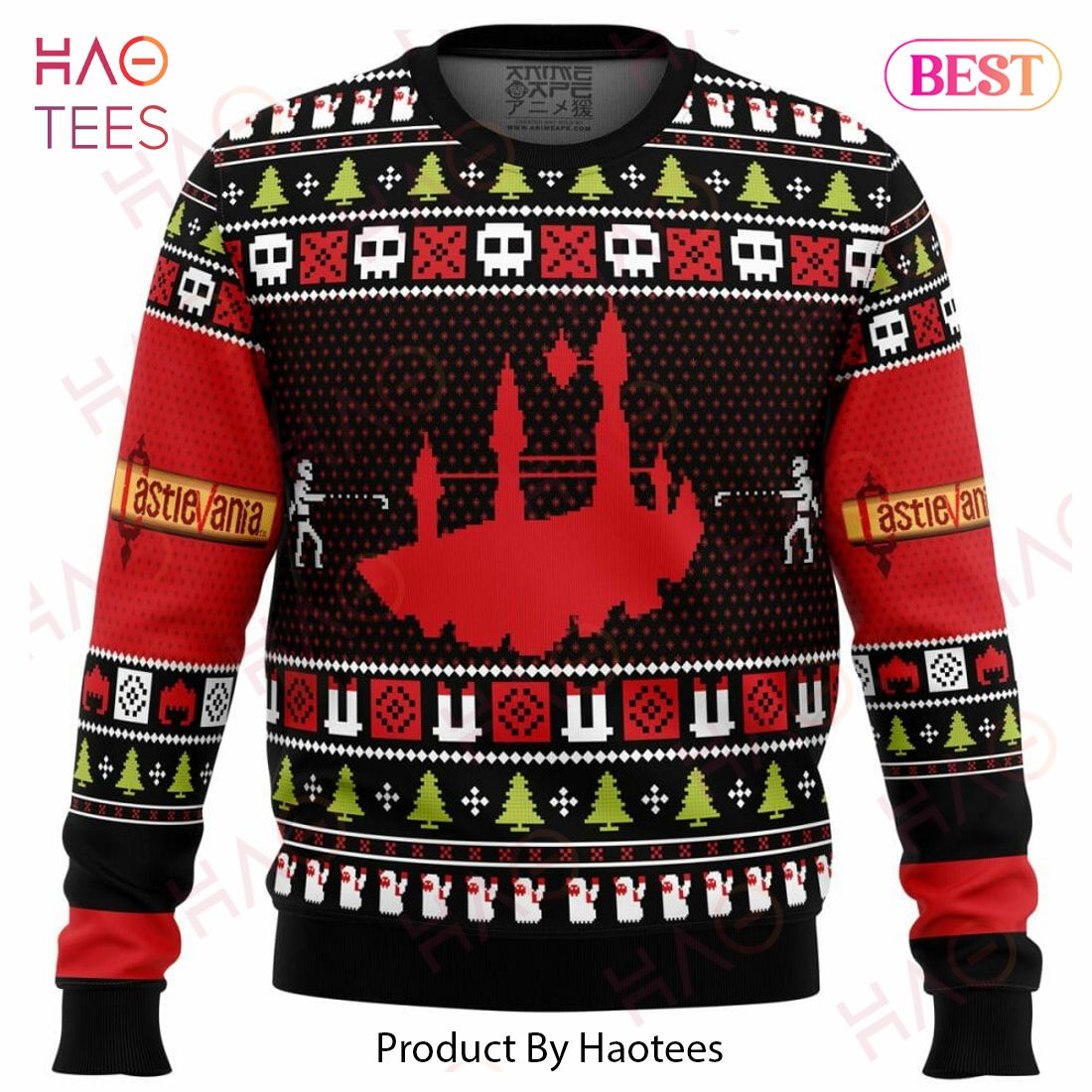 Christmas Castlevania Ugly Christmas Sweater Christmas Castlevania Ugly Christmas Sweater