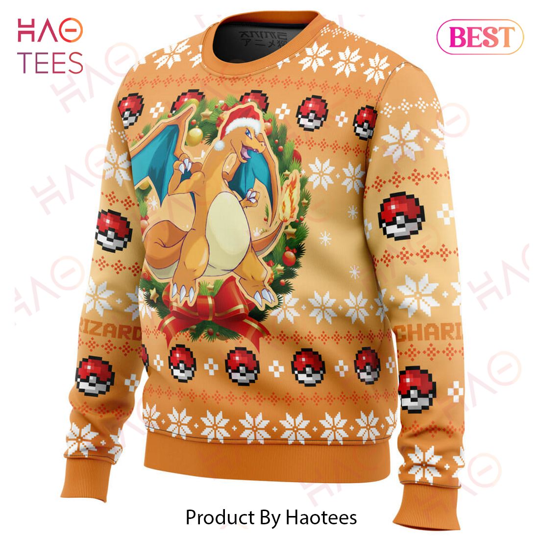 Christmas Charizard Pokemon Ugly Christmas Sweater Christmas Charizard Pokemon Ugly Christmas Sweater