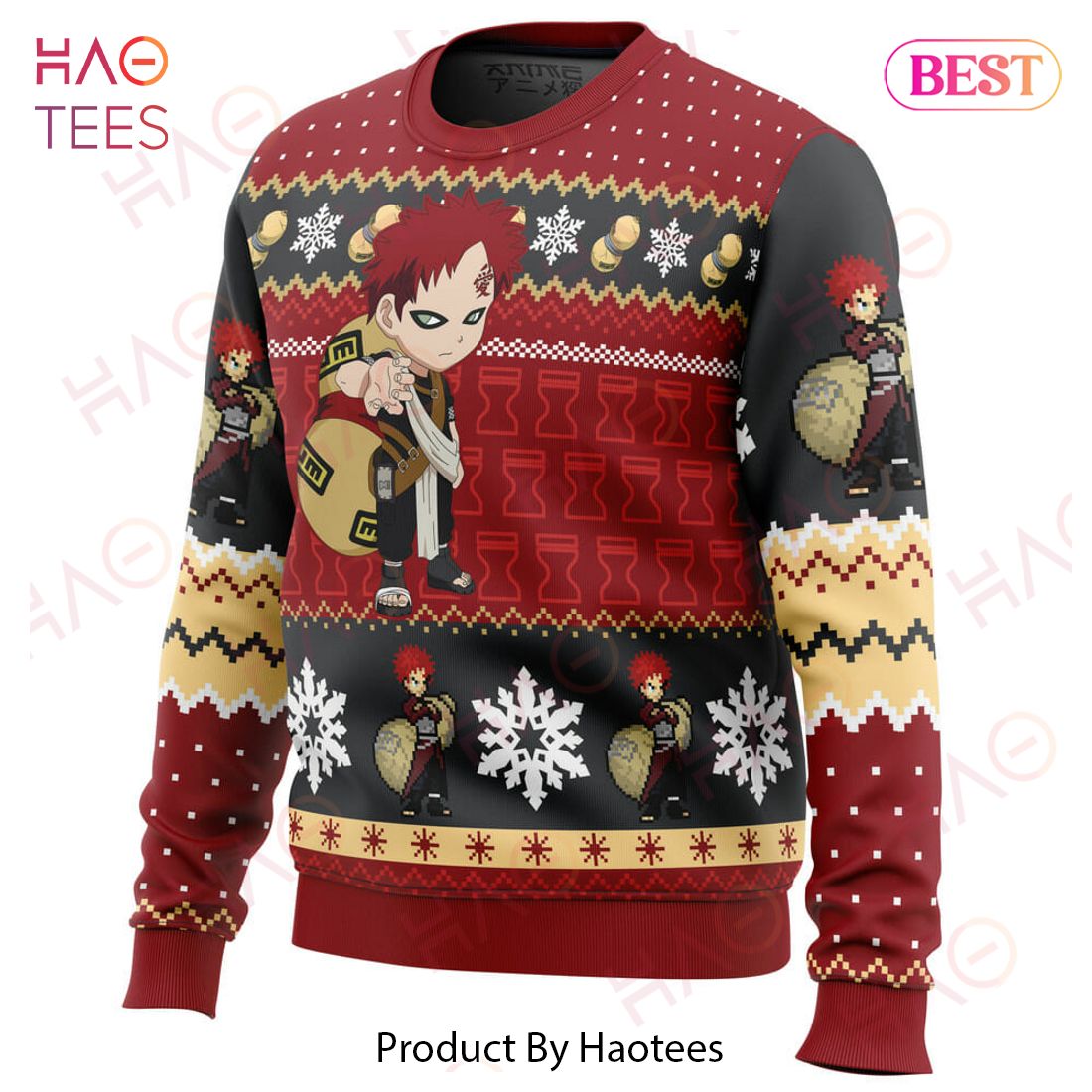 Christmas Gaara Naruto Ugly Christmas Sweater Christmas Gaara Naruto Ugly Christmas Sweater