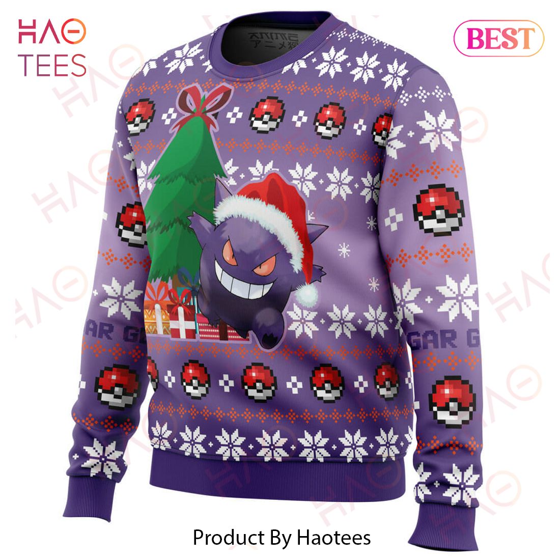 Christmas Gengar Pokemon Ugly Christmas Sweater Christmas Gengar Pokemon Ugly Christmas Sweater