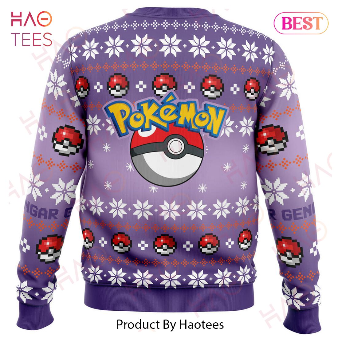 Christmas Gengar Pokemon Ugly Christmas Sweater Christmas Gengar Pokemon Ugly Christmas Sweater