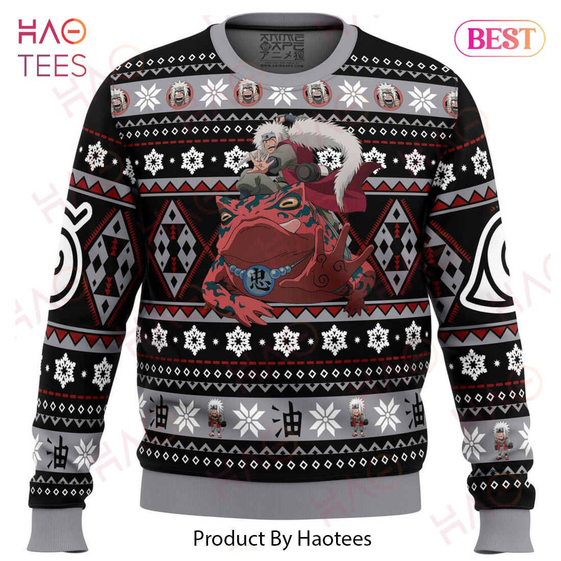 Christmas Jiraiya Naruto Ugly Christmas Sweater Christmas Jiraiya Naruto Ugly Christmas Sweater
