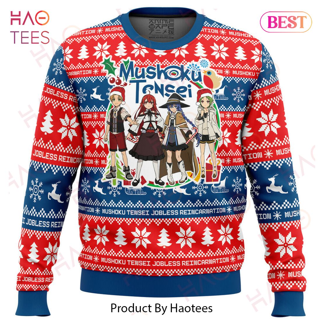 Christmas Joy Mushoku Tensei Jobless Reincarnation Ugly Christmas Sweater Christmas Joy Mushoku Tensei Jobless Reincarnation Ugly Christmas Sweater