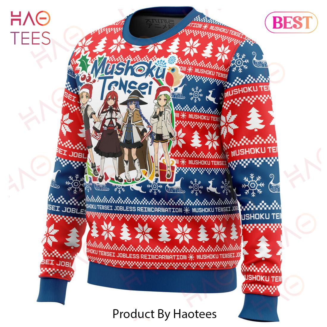 Christmas Joy Mushoku Tensei Jobless Reincarnation Ugly Christmas Sweater Christmas Joy Mushoku Tensei Jobless Reincarnation Ugly Christmas Sweater