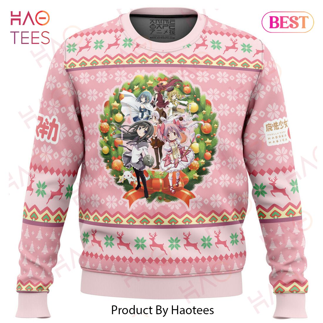 Christmas Magic Puella Magi Madoka Magica Ugly Christmas Sweater Christmas Magic Puella Magi Madoka Magica Ugly Christmas Sweater