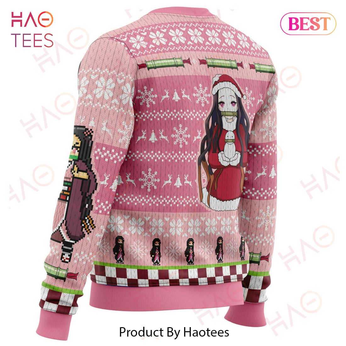 Christmas Nezuko Kamado Demon Slayer Ugly Christmas Sweater Christmas Nezuko Kamado Demon Slayer Ugly Christmas Sweater