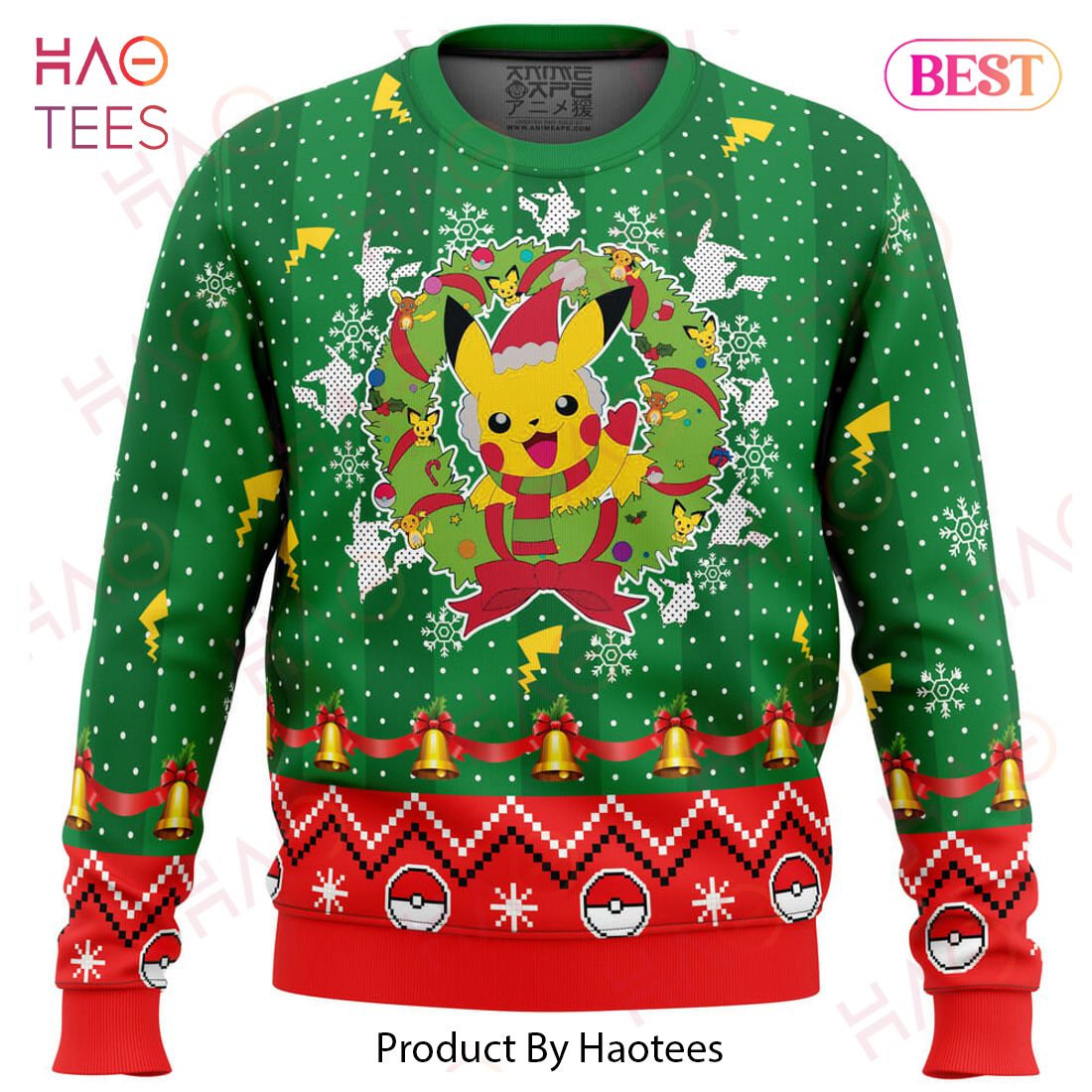 Christmas Pikachu Pokemon Ugly Christmas Sweater Christmas Pikachu Pokemon Ugly Christmas Sweater